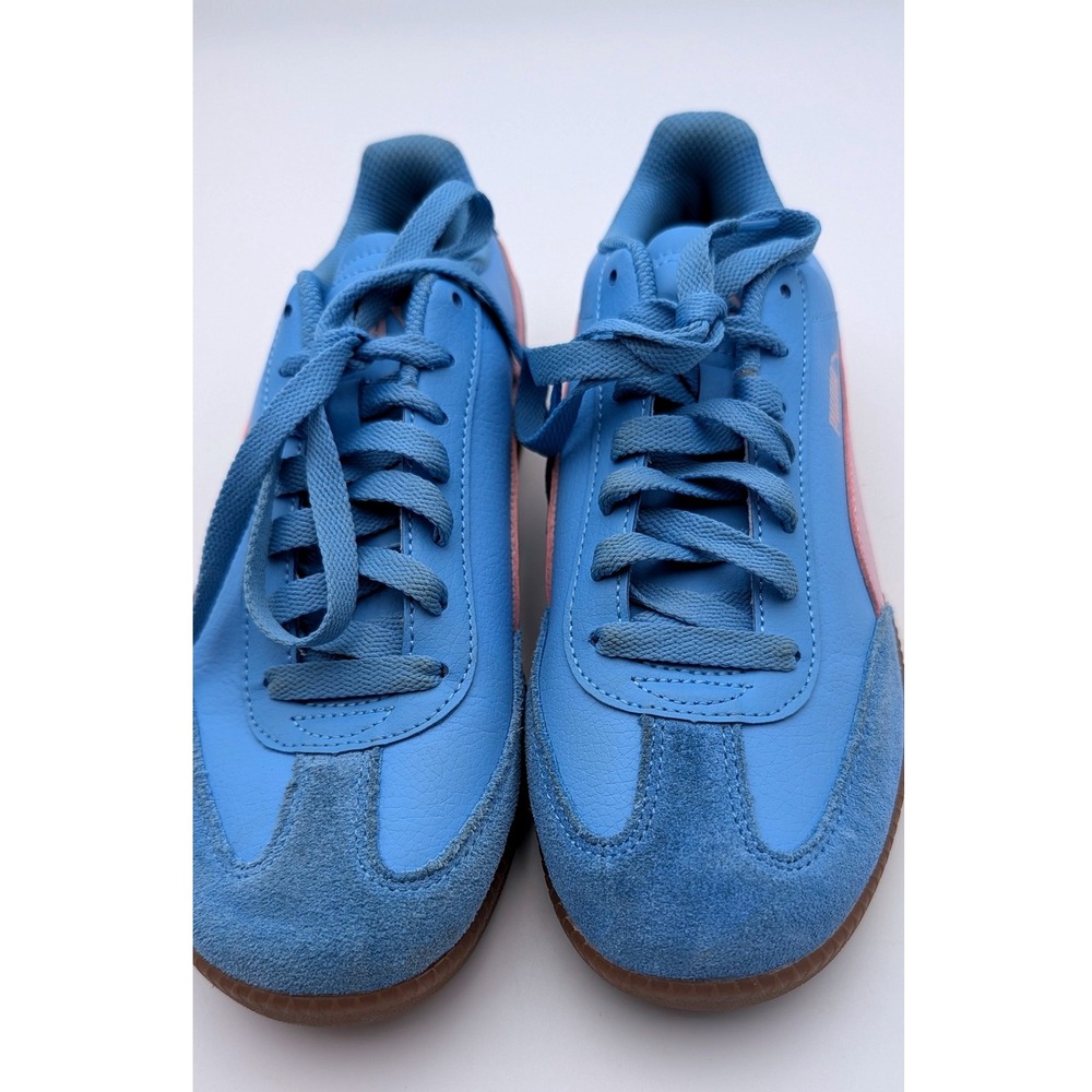 Puma‎ Palermo Light Blue Pink Gum Sole Sneakers 401090-11 Womens 8.5 Low Top